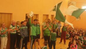 WATCH: Excitement fever pitch as Bruff pupils welcome Liam MacCarthy Cup