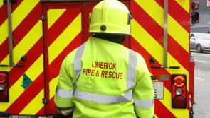 Emergency services tackle van fire at petrol station on Limerick city outskirts