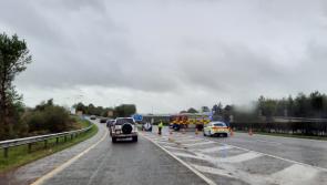 BREAKING: Fire Service deal with large oil spill on Limerick motorway