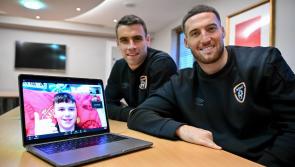Ireland soccer stars visit children in hospital and have a virtual chat