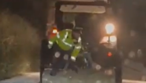 Twitter users praise Garda for sanding dangerous roads on back of trailer