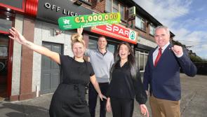 Dublin store celebrates Ireland&rsquo;s latest Lotto millionaire