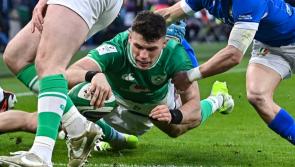 Limerick winger Calvin Nash celebrates second Ireland Six Nations try in rout of Italy