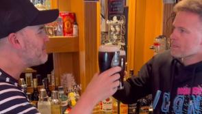WATCH: Take That's Gary Barlow pours pint with Nicky Byrne in Dublin home