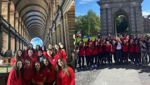 Palestine Women&rsquo;s soccer team visit Trinity College ahead of Bohemians solidarity match