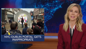 WATCH: "Thanks for stopping by on your way to AA meetings!" US comedy show slams Irish at Dublin portal