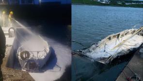 Three arrested, one hospitalised after boat burned out amid row over Irish flag