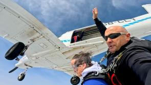 Watch: Daring 92-year-old Irish mother completes charity skydive in memory of son