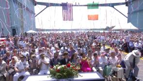 US Navy ship formally christened in honour of Irish man &lsquo;born to be a Marine&rsquo;
