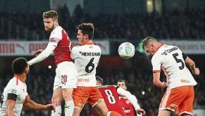 WATCH: Limerick's Paudie O'Connor scores but is sent off in Cup thriller at Arsenal