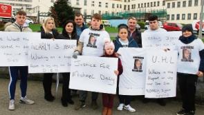 Limerick family protest at University Hospital for 'justice' for their late father