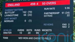 England post new world-record total on way to 232-run win over Netherlands