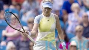 Katie Boulter goes down fighting against Petra Kvitova in Eastbourne