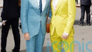 Tom Daley and Dustin Lance Black watch Wimbledon action from royal box