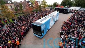 Merseyside Police receive complaint of alleged criminal damage to Man City bus