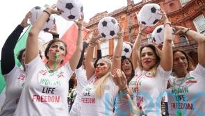 Protests against human rights abuses staged in London ahead of World Cup