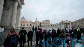 Doors open for thousands to see Pope Benedict&rsquo;s body lying in state at Vatican