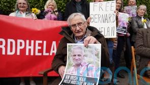 Vigil held outside Dublin embassy for Irishman detained in Iran