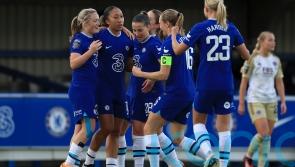 Chelsea thrash Leicester to move a point behind WSL leaders Manchester United