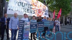 Rally outside Leinster House calls for increase in wage for young workers
