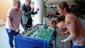 William visits St George&rsquo;s Park to wish England Women good luck at World Cup