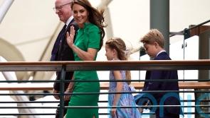 Princess Charlotte arrives for first Wimbledon visit to see men&rsquo;s singles final