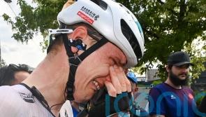 Matej Mohoric takes photo finish to win stage 19 of Tour de France