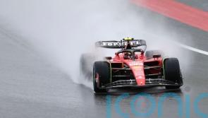 Ferrari driver Carlos Sainz fastest in practice at rain-soaked Spa-Francorchamps