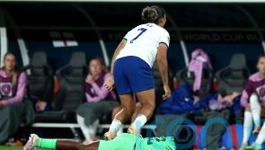 England lose Lauren James to red card as Nigeria last-16 tie goes to extra time