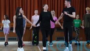 Riverdance stars pass on tips to budding Irish dancers from Ukraine