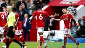 Nicolas Dominguez earns point for 10-man Nottingham Forest against Brentford