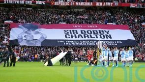 Old Trafford pays tribute to Sir Bobby Charlton ahead of Manchester derby