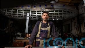 Submarine inventor honoured with sculpture made from recycled plane parts