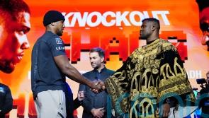 Francis Ngannou believes Anthony Joshua &lsquo;looked a little nervous&rsquo; at fight promo