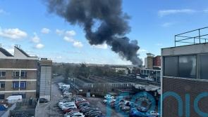 Large fire breaks out near Southampton&rsquo;s St Mary&rsquo;s Stadium hours before match