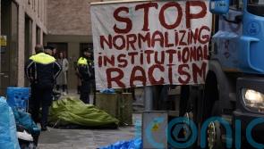 Protest urging Government to take action for homeless asylum seekers to begin