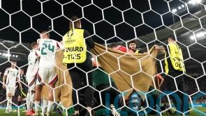 Hungary striker Barnabas Varga broke several facial bones against Scotland