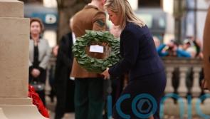 O&rsquo;Neill lays wreath at Cenotaph in Belfast on Remembrance Sunday
