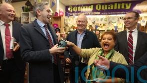 Simon Harris and Mary Lou McDonald sent in a spin by jiving shopkeeper