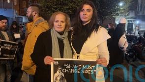 Crowd marches in solidarity with &lsquo;incredibly brave&rsquo; Nikita Hand