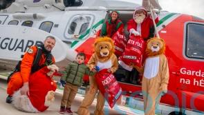 Rudolf retired? Santa uses helicopter to deliver hundreds of toys to hospital