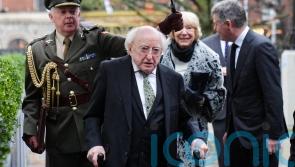 Protesters removed as Irish President Higgins addresses Holocaust memorial event