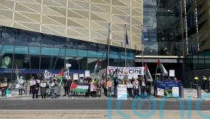 Protesters condemn &lsquo;loans for genocide&rsquo; in Central Bank demo over Israel Bonds