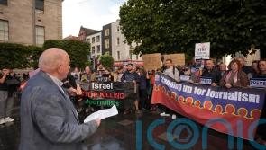 Vigil held to show solidarity with journalists working in Gaza
