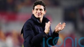 Brentford boss Keith Andrews visits Macclesfield dressing room after FA Cup win