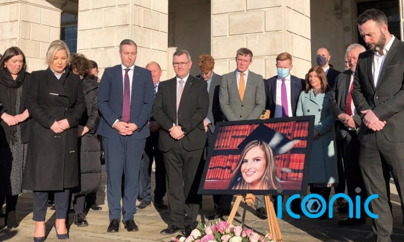 O'Neill calls domestic violence 'an epidemic' as NI politicians hold vigil for Ashling