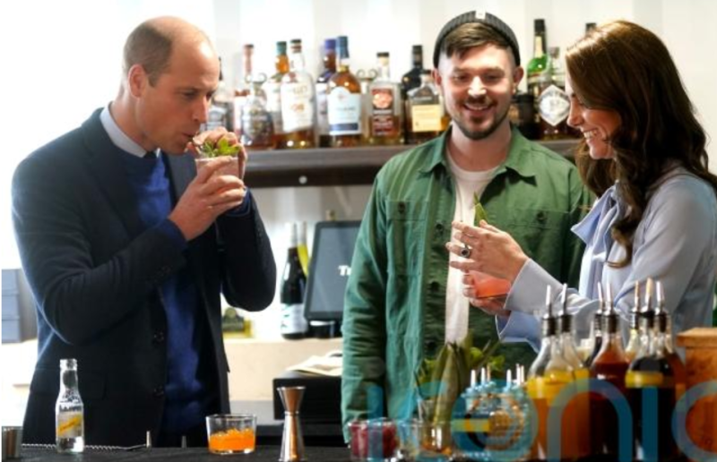 Prince and Princess of Wales race to make cocktails during Northern Ireland visit