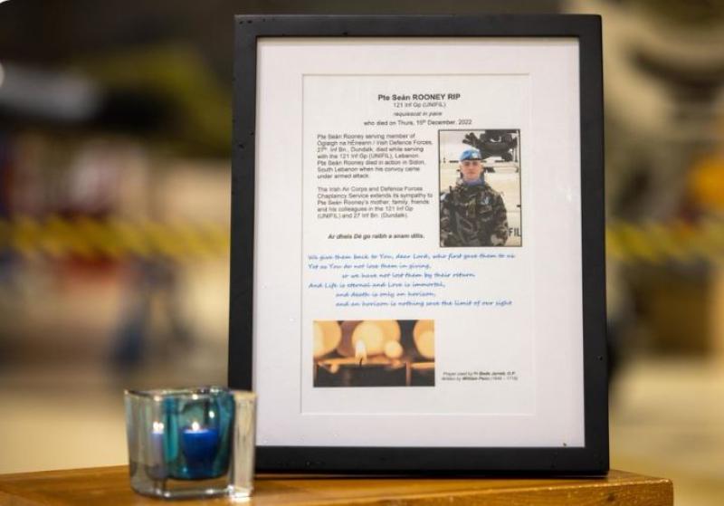 Defence Forces pay tribute to the late Private Se&aacute;n Rooney on one-month anniversary