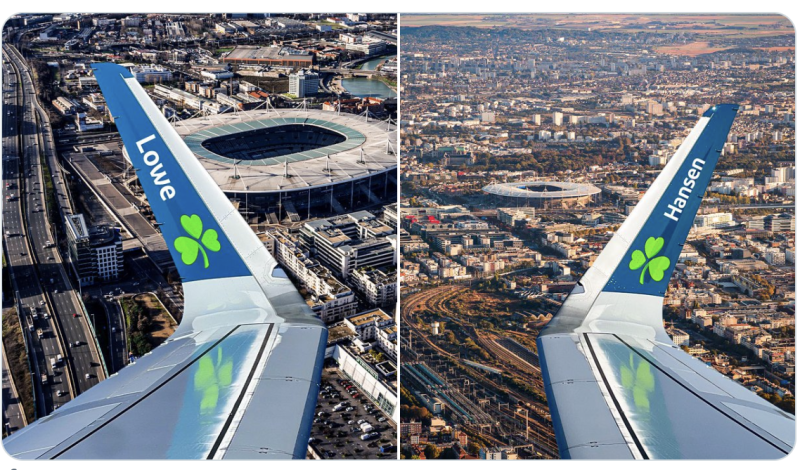 Aer Lingus gets behind the boys in green, adding extra flare added to their planes 