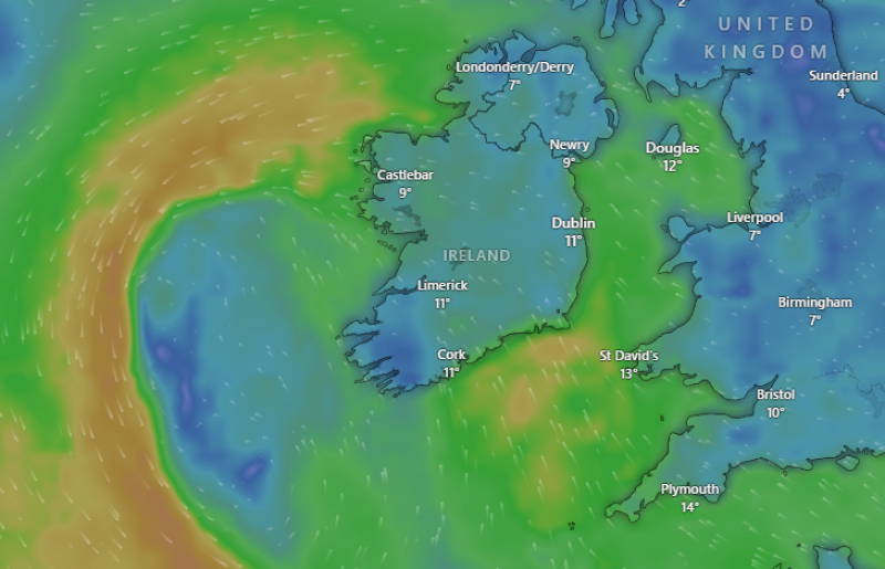 Met &Eacute;ireann issues new weather warning with two areas to be battered over three days